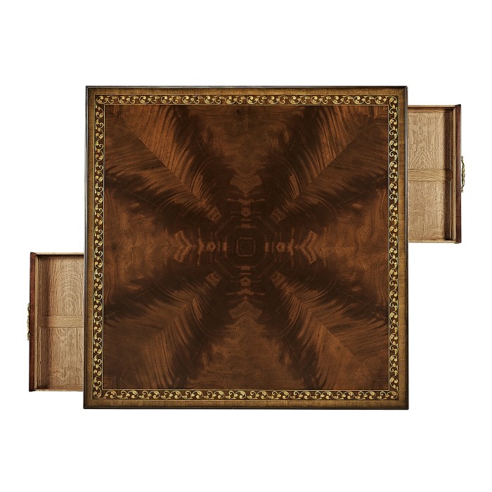 Mahogany William IV style gilded square coffee table
