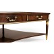 Mahogany William IV style gilded square coffee table