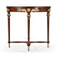 Napoleon III mahogany demilune console with gilded details