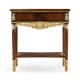 Louis IV style mahogany & gilded square side table