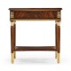 Louis IV style mahogany & gilded square side table