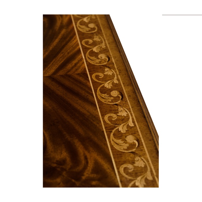 Louis IV style mahogany & gilded square side table