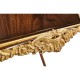 Louis IV style mahogany & gilded square side table