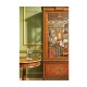Left Opening Burl & Mother of Pearl Display Cabinet