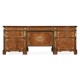 Burl & Mother of Pearl Faux Partners Desk
