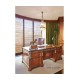 Burl & Mother of Pearl Faux Partners Desk
