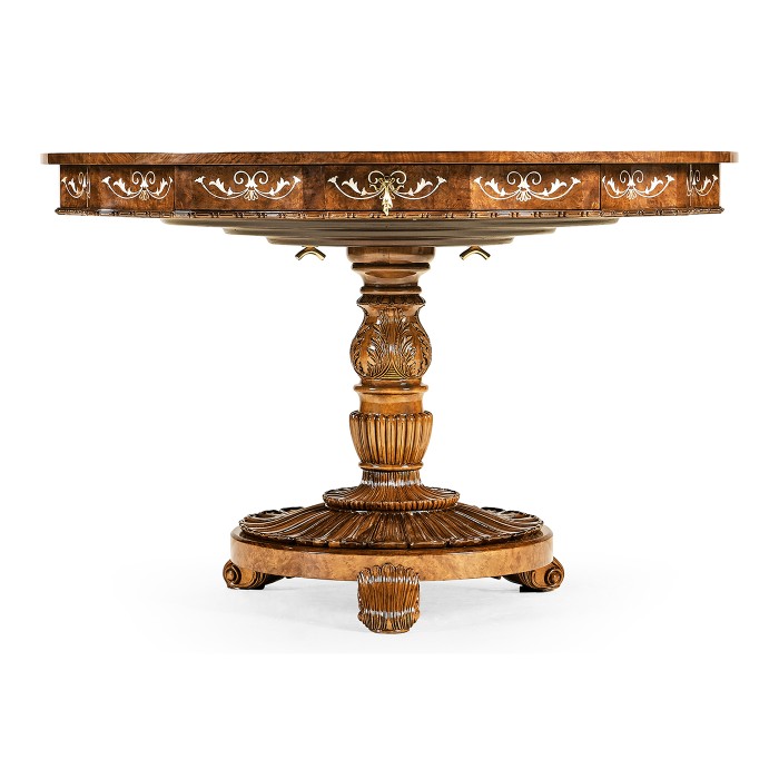 Burl & mother of pearl centre table