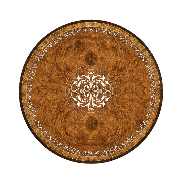 Burl & mother of pearl centre table