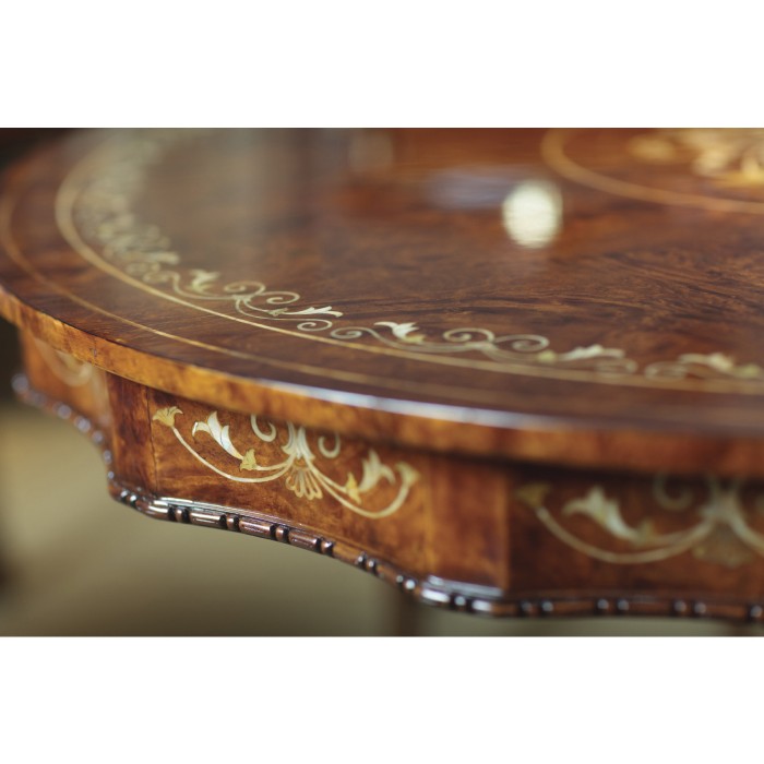 Burl & mother of pearl centre table