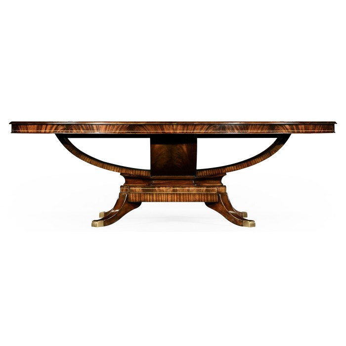 Biedermeier Style Oval Dining Table with Fine Mop & Marquetry Inlay 96