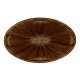 Biedermeier Style Oval Dining Table with Fine Mop & Marquetry Inlay 96