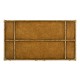 Travel trunk style coffee table with storage and brown leather