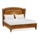Louis XV Style Burl Walnut & Mother Of Pearl UK King Bed