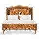 Louis XV Style Burl Walnut & Mother Of Pearl UK Queen Bed
