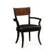 Art Deco Satin Rosewood Dining Arm Chair