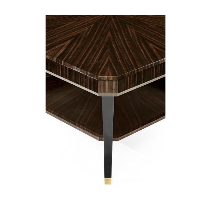 Square Art Deco Macassar Ebony High Lustre Coffee Table