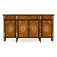 Burl & Mother of Pearl Inlaid Sideboard (Wood Door)