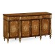 Burl & Mother of Pearl Inlaid Sideboard (Wood Door)