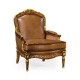 Burl & Mother of Pearl Inlaid Arm Chair