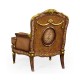 Burl & Mother of Pearl Inlaid Arm Chair