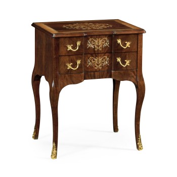 Mahogany & Mother of Pearl Bedside Chest