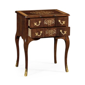 Mahogany & Mother of Pearl Bedside Chest