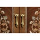 Tall Mahogany & Mother of Pearl Bookcase on Chest