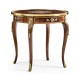 Mahogany lamp table with mother of pearl & marquetry