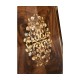 Mahogany & Mother of Pearl Demilune Cabinet