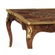 Mahogany Square Coffee Table with Brass Details