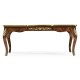 Mahogany Rectangular Coffee Table with Brass Details