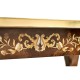 Mahogany Rectangular Coffee Table with Brass Details