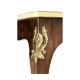 Mahogany Rectangular Coffee Table with Brass Details