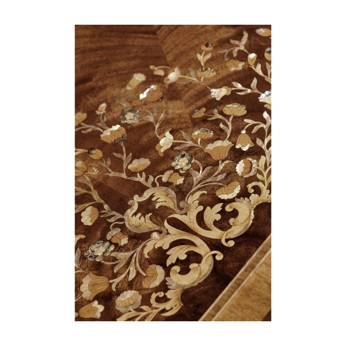 Mahogany Demilune Console Table