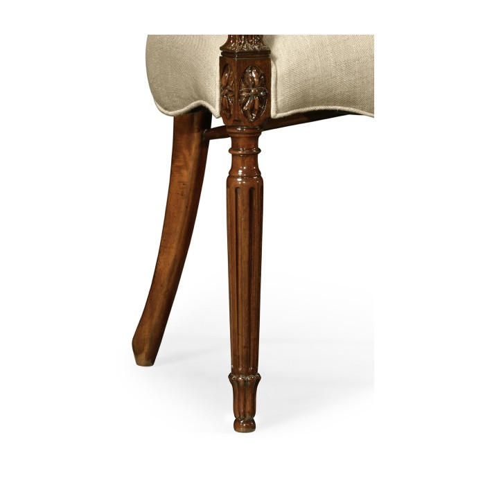 Sheraton Arm Chair with Shield Back in Mahogany High Gloss & Mop Details