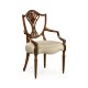 Sheraton Arm Chair with Shield Back in Mahogany High Gloss & Mop Details