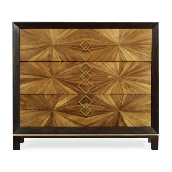 Bookmatched Walnut Chest of Drawers