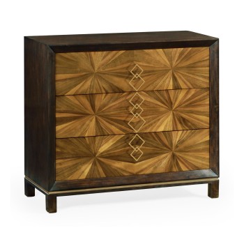 Bookmatched Walnut Chest of Drawers
