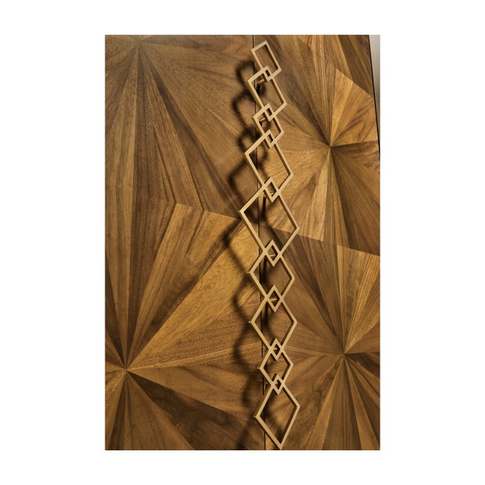 Bookmatched Walnut Storage Cabinet