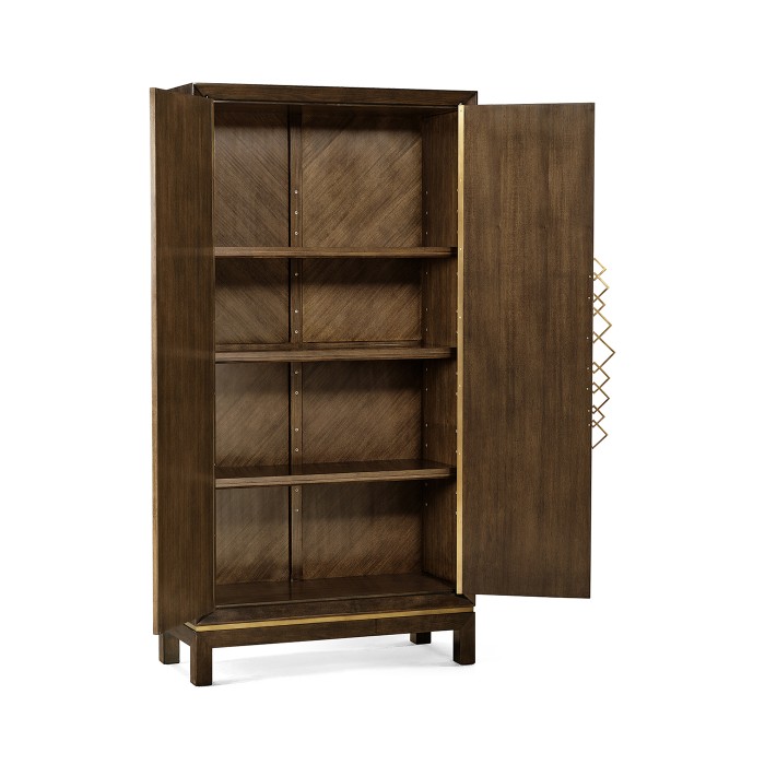 Bookmatched Walnut Storage Cabinet