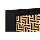 Black Storage Cabinet with Patterned Front