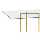 Rectangular Smoked Grey Eucalyptus & Glass Top Dining Table 84