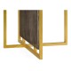 Rectangular Smoked Grey Eucalyptus & Glass Top Dining Table 84