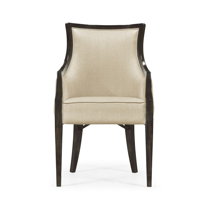 Smoked Grey Eucalyptus Dining Arm Chair