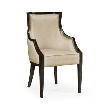Smoked Grey Eucalyptus Dining Arm Chair