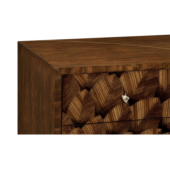 Feather Inlay Chest of Drawers