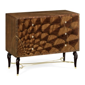 Feather Inlay Chest of Drawers