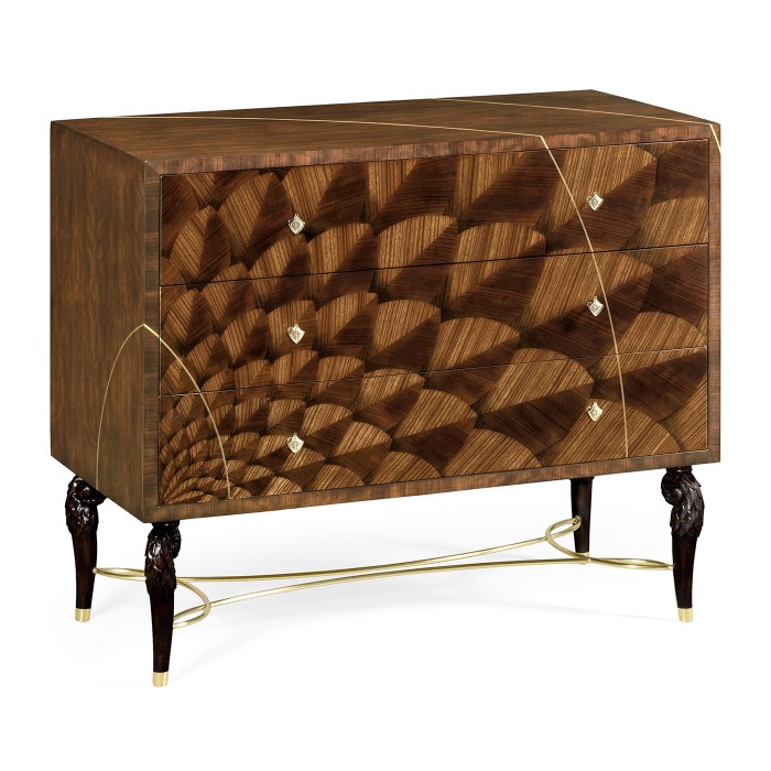 Feather Inlay Chest of Drawers