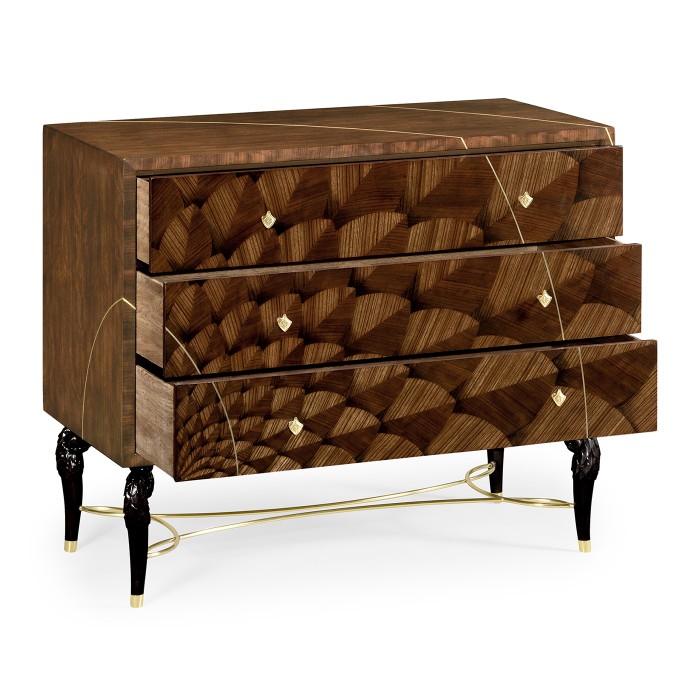 Feather Inlay Chest of Drawers