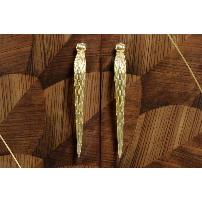 Feather Inlay Drinks Cabinet